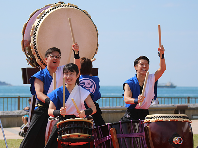 和太鼓部・吹奏楽団の外部演奏