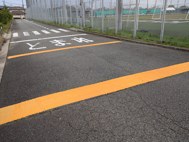 学生用駐車場 ライン引き工事4