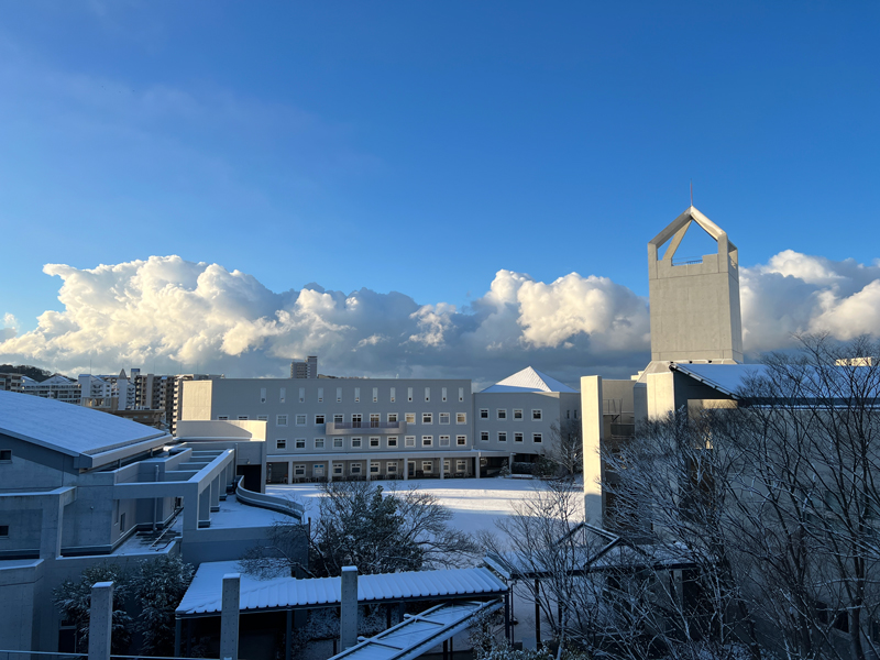 流通科学大学 雪景色