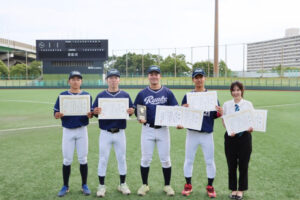 硬式野球部5名が、春季リーグ戦の表彰選手に選出！