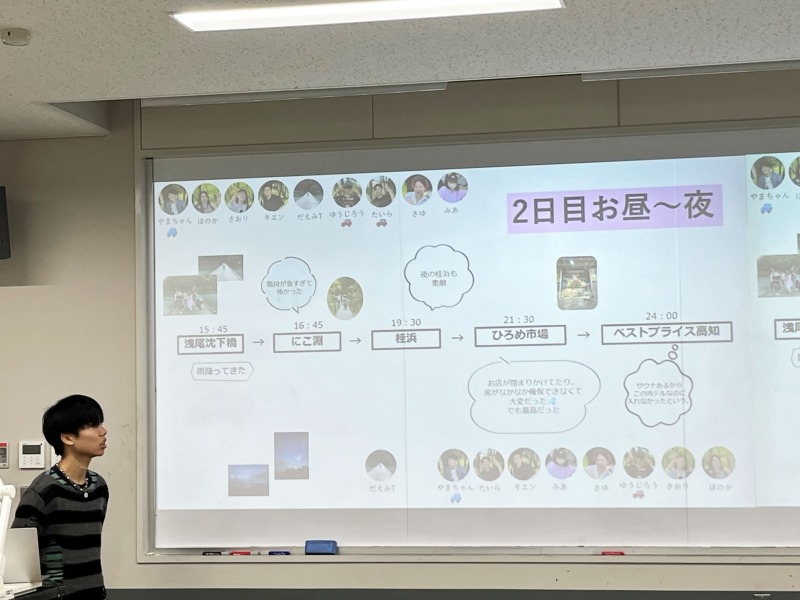 発表する学生