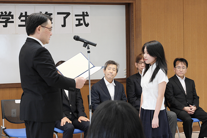 後期交換留学生修了式２