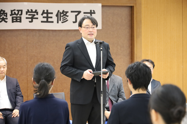 後期交換留学生修了式2